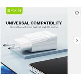 BAVIN punjač 2.4A USB-A + kabl type-C bela Cene