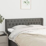  Uzglavlje s ušima tamnosivo 163x16x78/88 cm od tkanine | shoptok.hr
