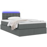  Krevet s prostorom za pohranu s LED-om Tamno siva 120 x 190 cm | shoptok.hr