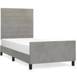  Posteljni okvir z vzglavjem svetlo siv 80x200 cm žamet, (20904879) | Shoptok.si