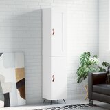 vidaXL Visoka omara bela 34,5x34x180 cm inženirski les Cene