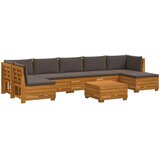 8 8 kom. Set vanjskih sofa Čvrsto drvo akacije Smeđa | shoptok.hr