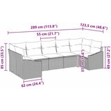  Set sofe 7 kom. Svjetlosiva poliratan 289 x 123,5 x 85 cm | Shoptok.si