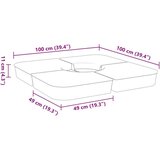 vidaXL Komplet podstavka za senčnik za križna stojala 100 kg PP | Shoptok.si