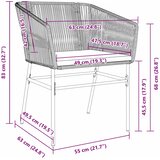  Vrtni set za objed 7 kom. Smeđa Čelik s prahom premazan | shoptok.hr