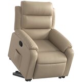  Naslonjač na podizanje od umjetne kože boja cappuccina | shoptok.hr