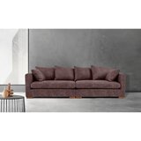 Scandic Temno rjava sedežna garnitura iz umetnega usnja 266 cm Hamburg – | Shoptok.si