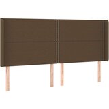  Uzglavlje s ušima tamnosmeđe 203x16x118/128 cm od tkanine | shoptok.hr