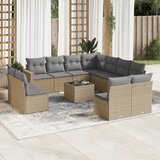 vidaXL 12-dijelni set vrtnih sofa od poliratana s jastucima bež | shoptok.hr