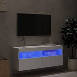  Zidni TV ormarić s LED svjetlima bijeli 100x30x40 cm | Eponuda.com