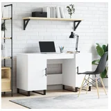 vidaXL Pisalna miza bela 140x50x75 cm inzenirski les