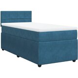 Maison Chic Box spring postelja - Vzmetna postelja z vzmetnico modra 90x190 cm žamet SL23958, (21879908) | Shoptok.si