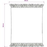  Pamučni pokrivač prugasti 125 x 150 cm sivo-bijeli | shoptok.hr