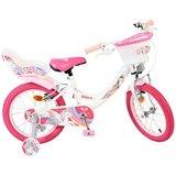 Volare dječji bicikl Unicorn 16″ bijele boje, s dvije ručne kočnice | shoptok.hr