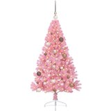 vidaXL Umjetna preddekorirana božićna jelka Roza 150 cm PVC | Shoptok.si