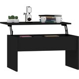  Stolić za kavu crni 80 x 50,5 x 41,5 cm od konstruiranog drva | Shoptok.si