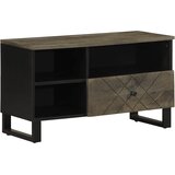  ormarić crni 80x33x46 cm od masivnog drva manga | shoptok.hr