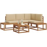  Set vanjskih sofa s jastukom 5 Komad Prirodna i bež | shoptok.hr