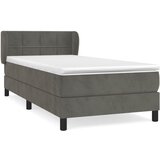 Maison Chic Box spring postelja - Vzmetna postelja z vzmetnico temno siva 80x200 cm žamet SL1433, (21909969) | Shoptok.si
