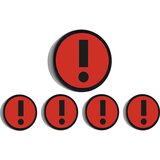 SMIT VISUAL Okrogel magnet ATTENTION, Ø 35 mm, DE 10 kosov, zelene barve | Shoptok.si