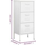 vidaXL Ormarić za pohranu bijeli 42,5 x 35 x 101,5 cm čelični | shoptok.hr