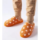 Gemre Orange warm slippers with white dots Laino | Shoptok.si