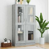 vidaXL vitrina siva sonoma 82,5x30,5x150 cm konstruiran les | Shoptok.si