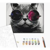  Slika za samostalno slikanje - Cat With Glasses 50x40 | shoptok.hr