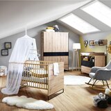 My Baby Lou OTROŠKA POSTELJICA Yunai antracit, barve hrasta | Shoptok.si