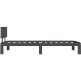  Posteljni okvir siv iz trdne borovine 90x200 cm, (20644286) | Shoptok.si