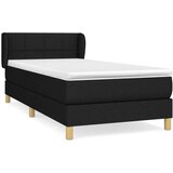  Box spring postelja z vzmetnico črna 90x200 cm blago, (20727198) | Shoptok.si
