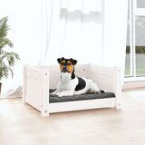  Krevet za pse bijeli 55 5x45 5x28 cm od masivne borovine | shoptok.hr