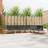  Set vanjskih sofa Bijela 357 x 198,5 x 73 cm Poliester | shoptok.hr