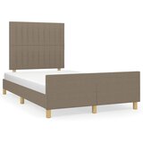 vidaXL Posteljni okvir z vzglavjem taupe 120x200 cm blago, (20906536) | Shoptok.si