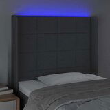  Posteljno vzglavje temno sivo 103x16x118/128 cm blago, (20794592) | Shoptok.si