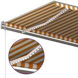  Tenda na ručno uvlačenje s LED svjetlom 500x350 cm žuto-bijela | shoptok.hr