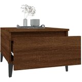  Stranska mizica 2 kosa rjav hrast 50x46x35cm inženirski les, (20712754) | Shoptok.si