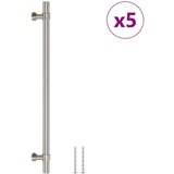  Ručke za ormarić 5 kom srebrne 224 mm od nehrđajućeg čelika | shoptok.hr