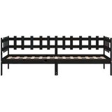  Dnevna postelja črna 90x200 cm trdna borovina, (20724444) | Shoptok.si