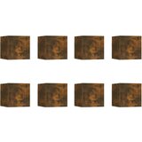 vidaXL Stenska TV omarica 8 kosov dimljeni hrast 30,5x30x30 cm, (20734344) | Shoptok.si