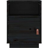  Nočna omarica črna 40x34x55 cm trdna borovina, (20732091) | Shoptok.si