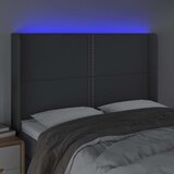  Uzglavlje tamnosivo 147 x 16 x 118/128 cm od tkanine | shoptok.hr