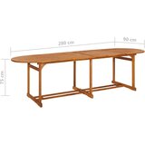  11-dijelni vrtni blagovaonski set od masivnog drva bagrema | shoptok.hr