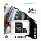 Kingston SD card Kingston 64 GB SDHC SDCS2/64GB Class10 Canvas Select Plus SD adapter;100MBs Read,Class 10 UHS-I Cijene