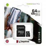 SD card Kingston 64 GB SDHC SDCS2/64GB Class10 Canvas Select Plus SD adapter;100MBs Read,Class 10 UHS-I