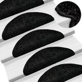 Prostirke za stepenice 10 kom 56x17x3 cm Crne poluokrugle | shoptok.hr