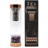  Steklenička za čaj s kristali – Ametist, 500 ml - Amethyst, Glass, Metal - Rojstni dan - Dan žena - Za 30 let Cene