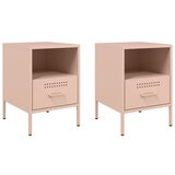 Maison Chic Dvo delni komplet Nočne omarice - Nočne mize roza 36x39x50,5 cm jeklo, (21688094) Cene