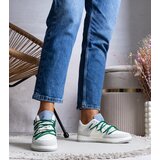 Gemre Gray sneakers with green laces Arcobaleno | Shoptok.si