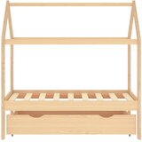  Okvir za dječji krevet s ladicom 70x140 cm od masivne borovine | shoptok.hr